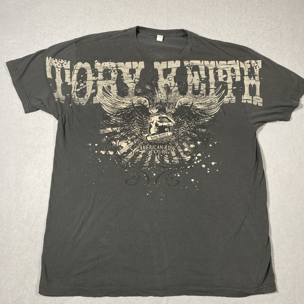 Toby Keith American Ride 2010 Tour Shirt Double Sided Affliction Style Size XXL
